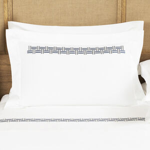 slide 1 Basket Weave Embroidery Euro Sham