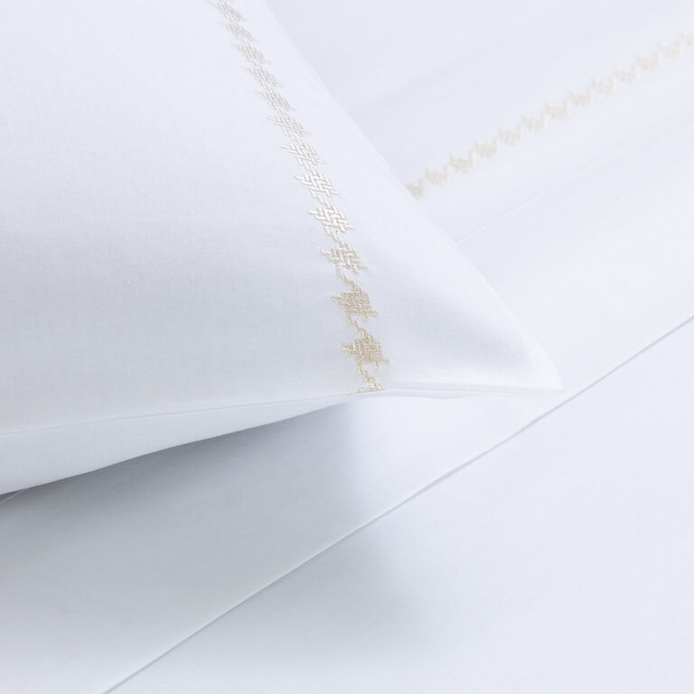 slide 3 Houndstooth Embroidery Euro Sham