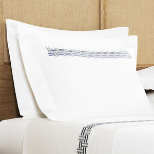 slide 2 Basket Weave Embroidery Euro Sham