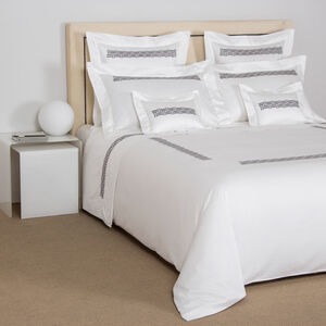 slide 4 Basket Weave Embroidered Euro Sham
