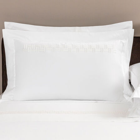 Basket Weave Embroidery Sham