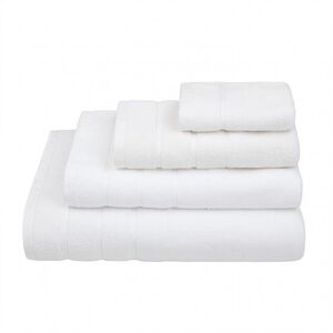 slide 2 Lanes Border Bath Towel White